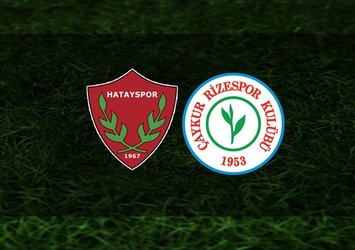 Hatayspor - Rizespor | CANLI