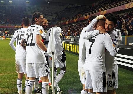 C.Brugge-Beşiktaş maçından kareler