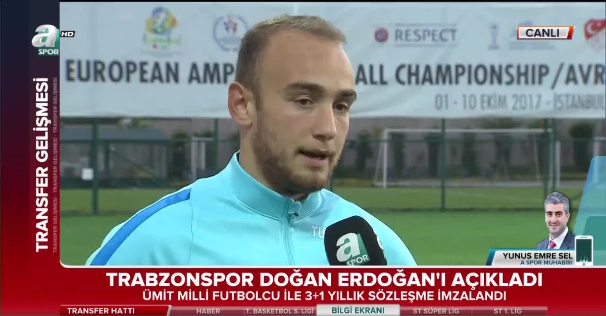 Trabzonspor Doğan Erdoğan'ı KAP'a bildirdi