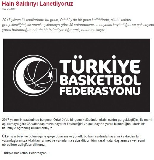 Spor camiasından Reina saldırısına tepki