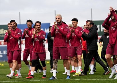 Lider Galatasaray’da coşkulu antrenman