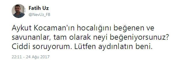 Aykut Kocaman’a büyük tepki