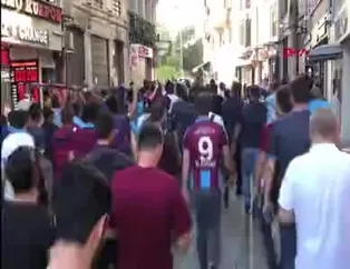 İstiklal'de Trabzonspor coşkusu
