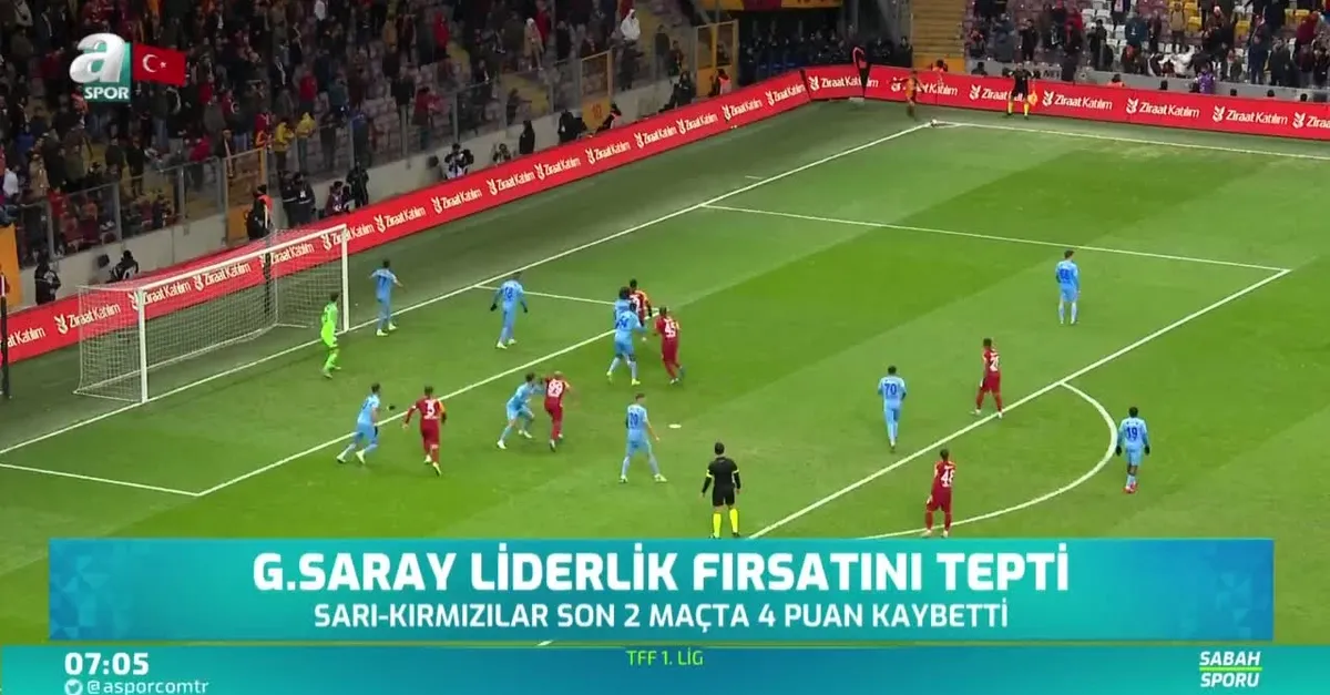 Galatasaray liderlik fırsatını tepti
