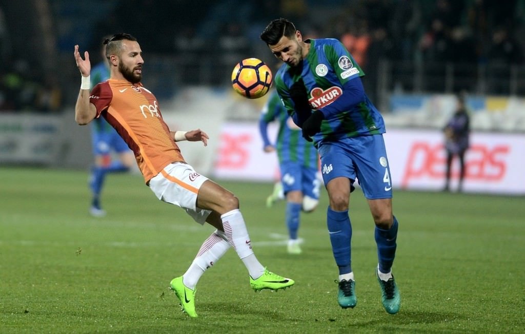 Çaykur Rizespor-Galatasaray karşılaşmasından kareler