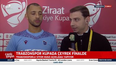 Trabzonspor'da Vitor Hugo Ümraniyespor maçı sonrası konuştu!