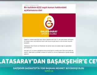 Galatasaray'dan Başakşehir'e cevap