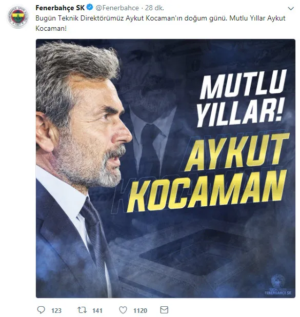 Fenerbahçe, Kocaman'ın doğum gününü kutladı - 1