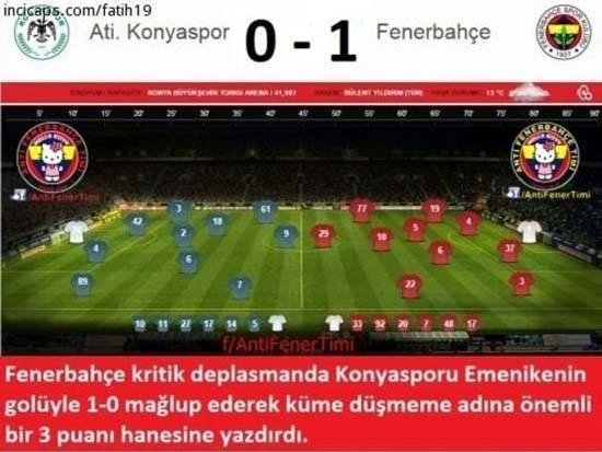 Konyaspor-Fenerbahçe capsleri