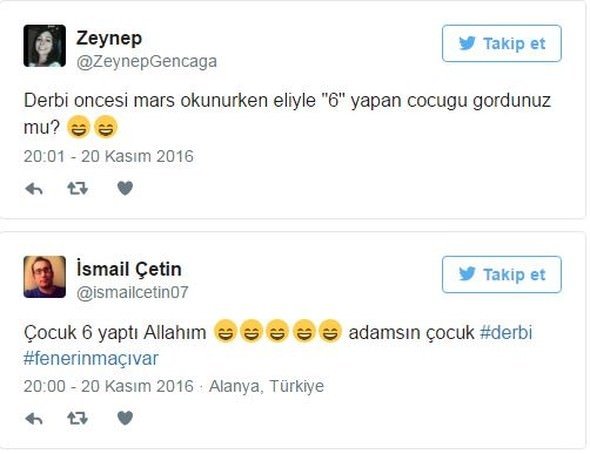 Seremonide ’6’ işareti!