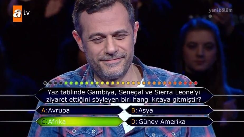 Kim Milyoner Olmak İster 788. son bölüm soru ve cevapları 26 Kasım 2018