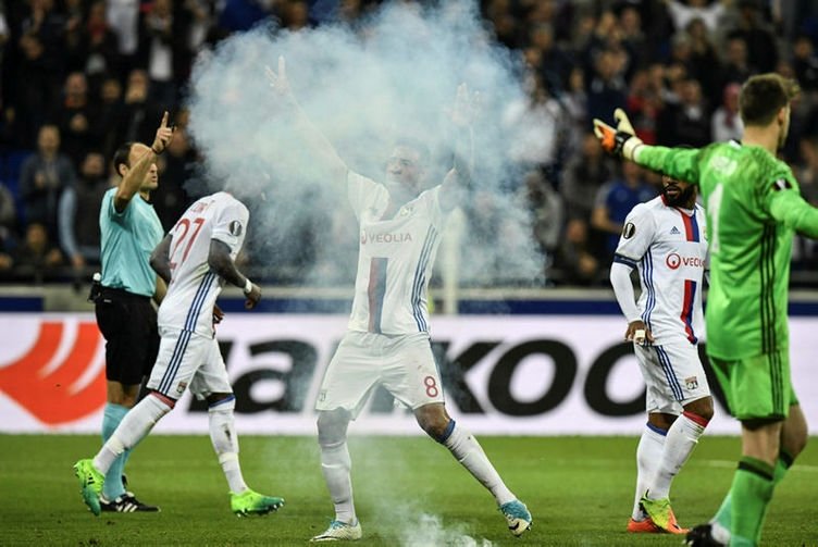 Lyon - Beşiktaş maçına damga vuran kare