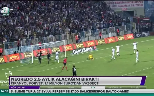 Negredo 2,5 aylık alacağını bıraktı