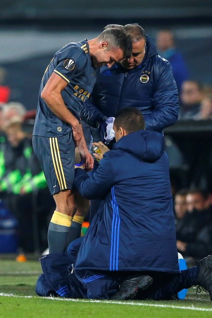 Feyenoord - Fenerbahçe mücadelesinden kareler