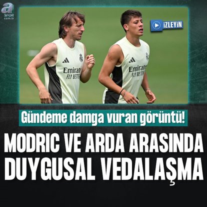 Real Madrid’de çok konuşulan görüntü! Arda Güler ve Luka Modric arasında duygusal vedalaşma