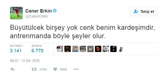 Caner Erkin: Cenk benim kardeşimdir