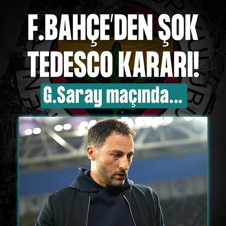 Fenerbahçe’den şok Domenico Tedesco kararı!
