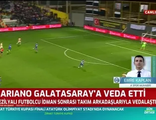 Mariano Galatasaray'a veda etti