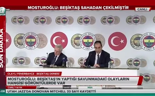 Mosturoğlu: ''Beşiktaş sahadan çekilmiştir''